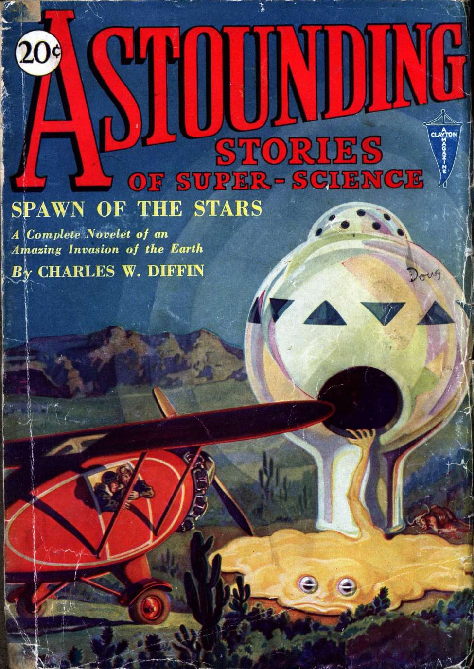 Book Cover For Astounding v1 2 - Spawn of the Stars - Charles W. Diffin