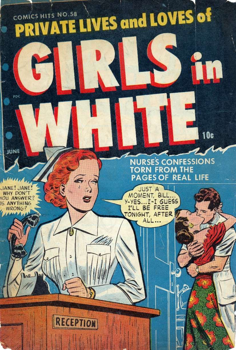 Comic Book Cover For Harvey Comics Hits 58 - Girls in White