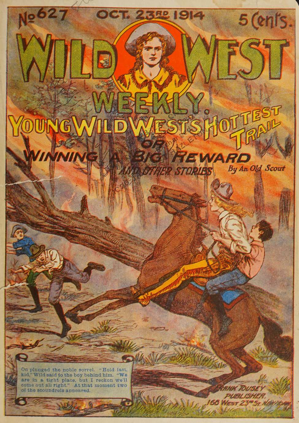 Book Cover For Wild West Weekly 627 - Young Wild West's Hottest Trail