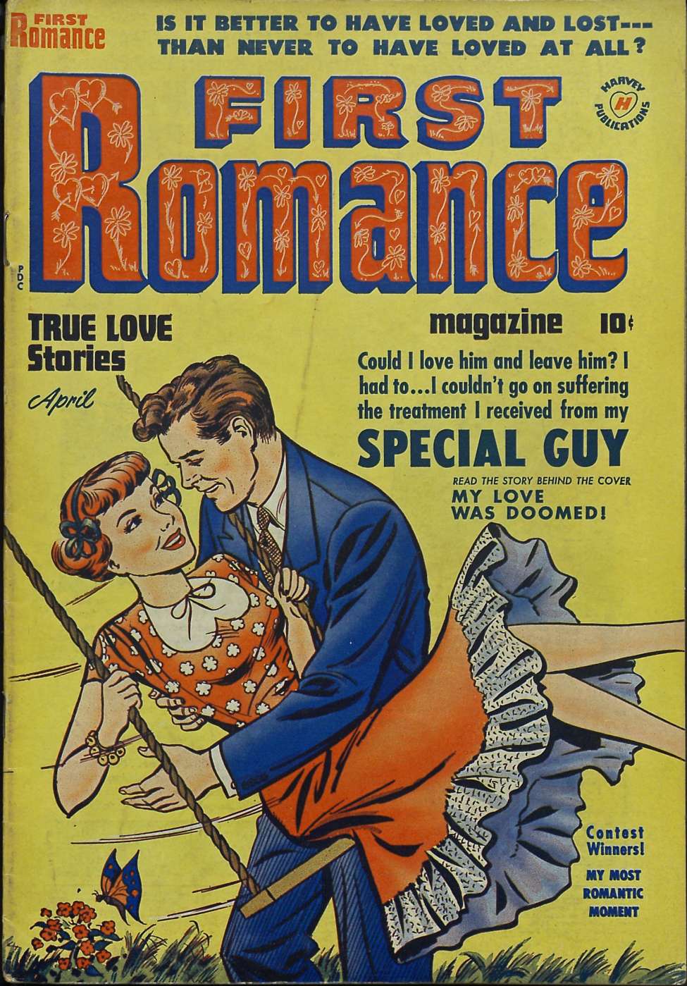 Comic Book Cover For First Romance Magazine 5