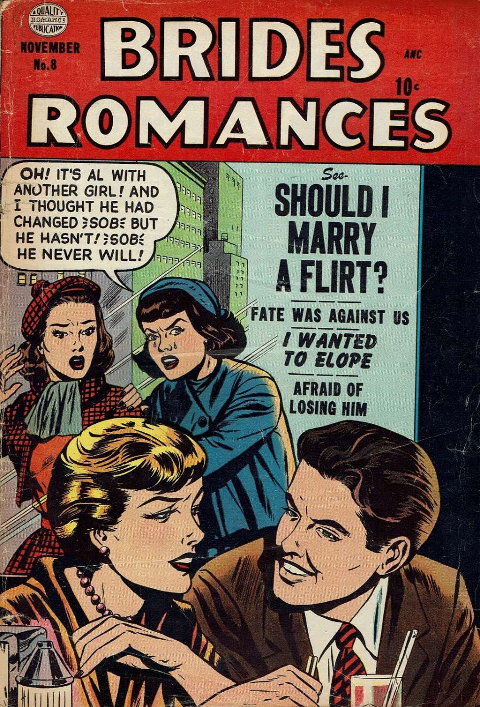 Comic Book Cover For Brides Romances 8