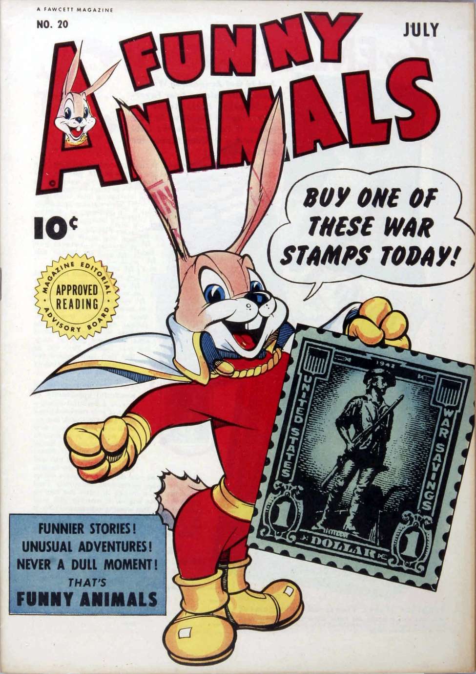 Comic Book Cover For Fawcett's Funny Animals 20 - Version 1
