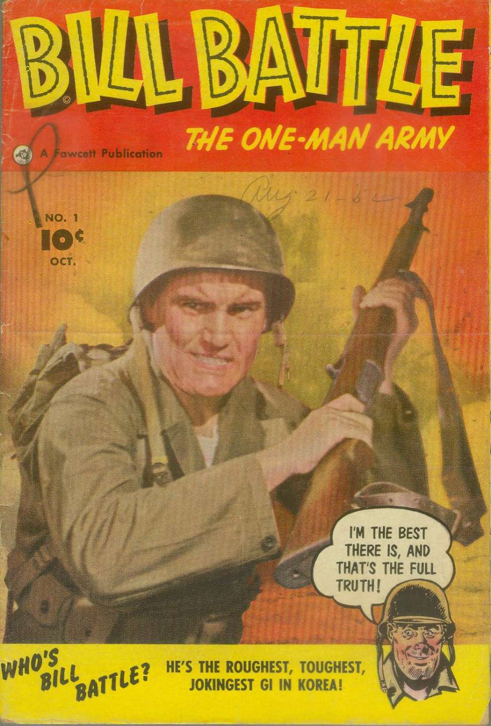 Comic Book Cover For Bill Battle, the One Man Army 1