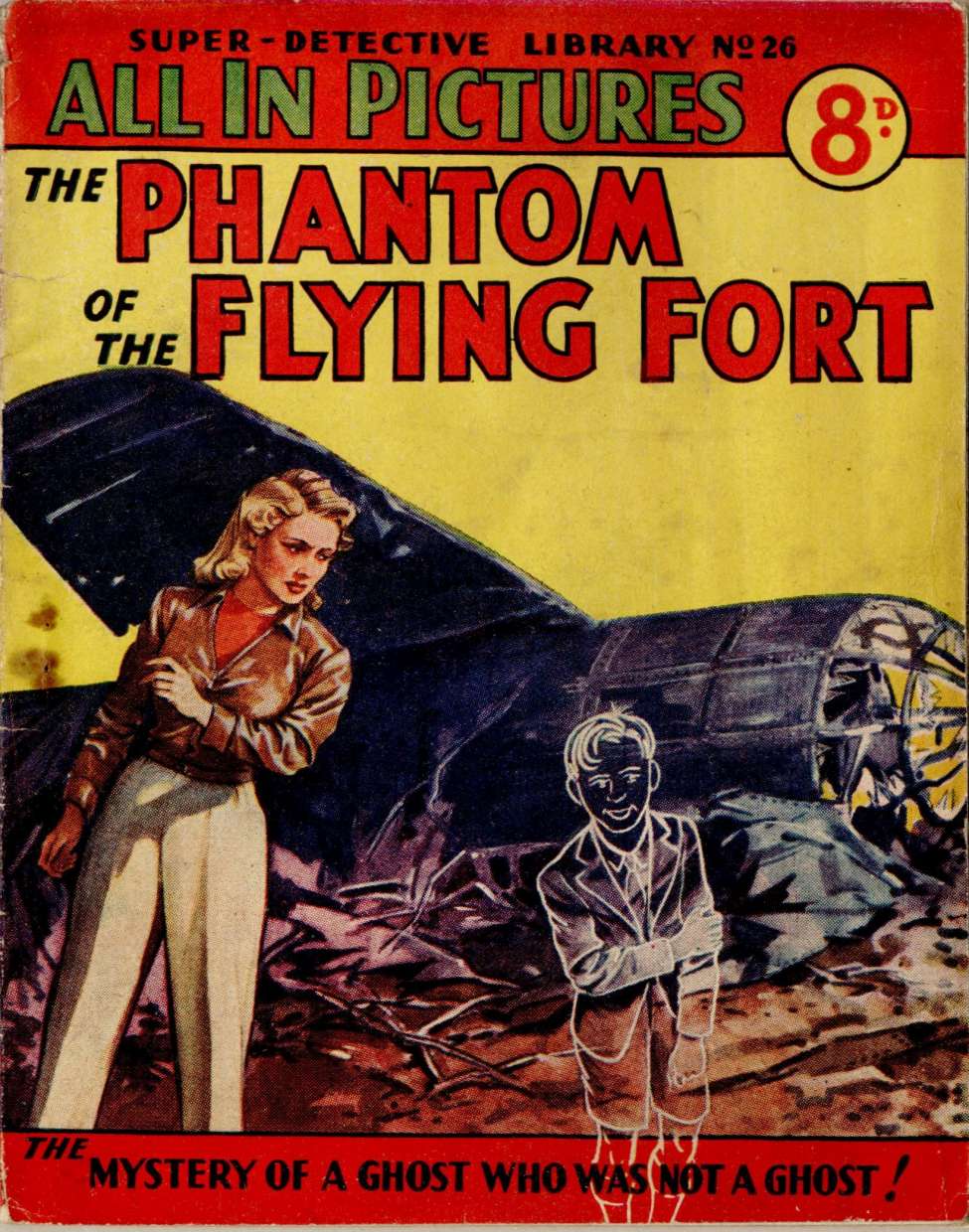 Comic Book Cover For Super Detective Library 26 - The Phantom of the Flying Fort