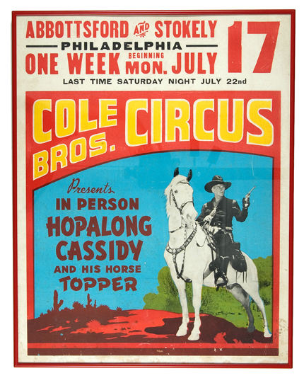 Comic Book Cover For Tom Mix, Hopalong Cassidy and other Movie Cowboys Circus Ads
