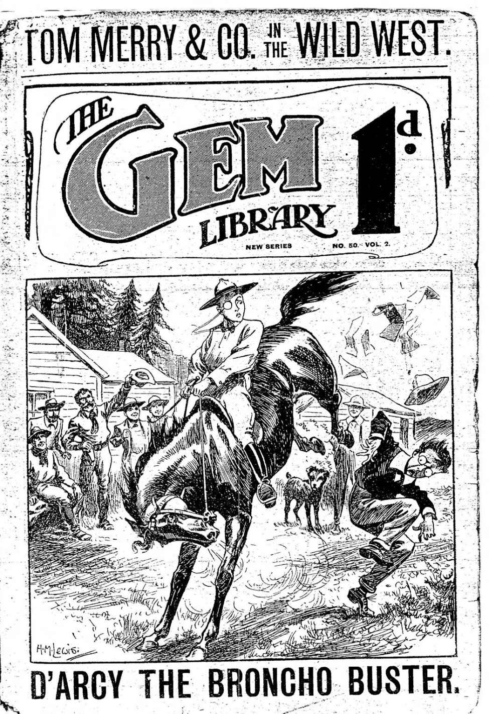 Comic Book Cover For The Gem v2 50 - Tom Merry & Co. Out West