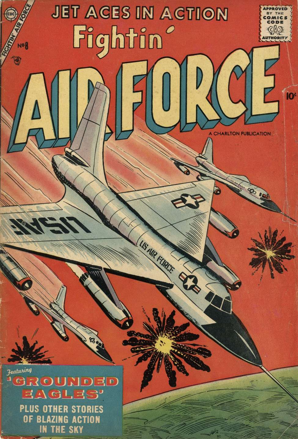 Comic Book Cover For Fightin' Air Force 8