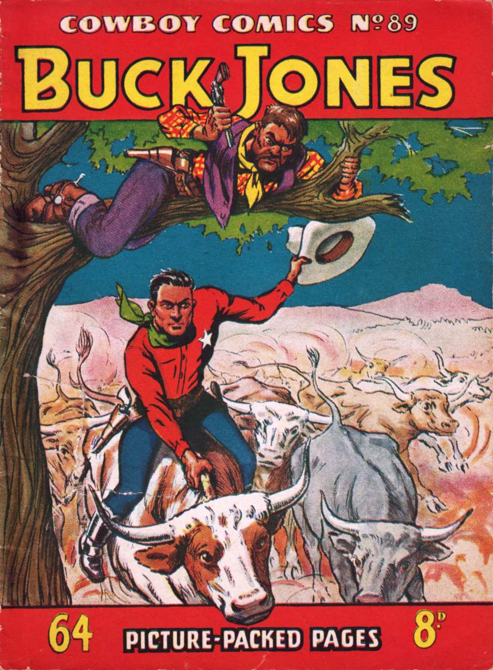 Book Cover For Cowboy Comics 89 - Buck Jones