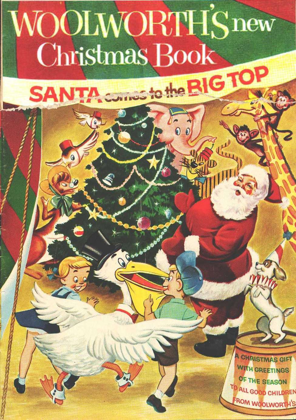 Comic Book Cover For Woolworth's New Christmas Book 1954