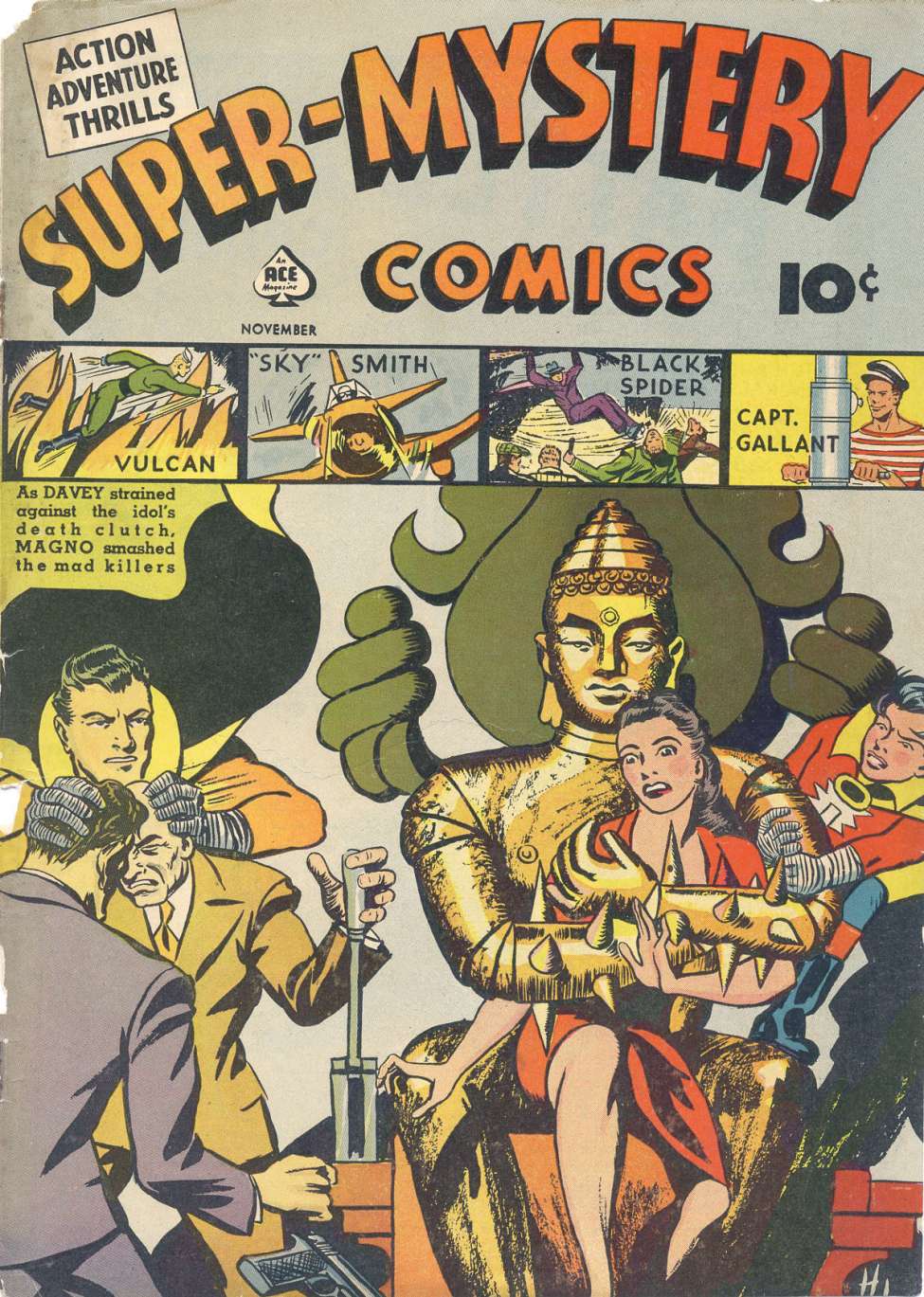 Comic Book Cover For Super-Mystery Comics v1 4