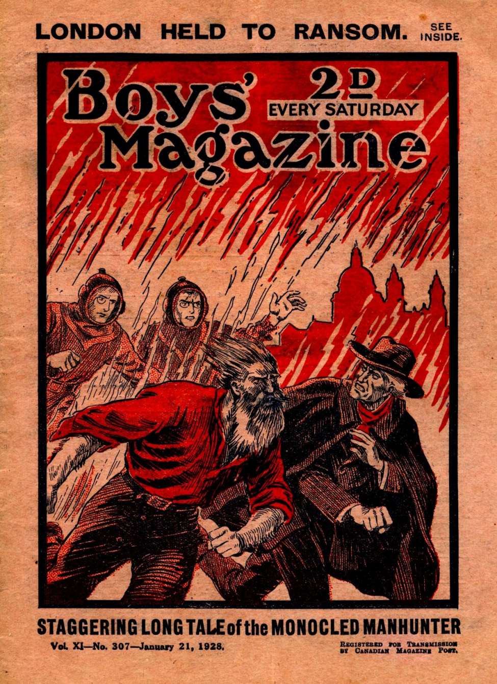 Book Cover For Boys' Magazine 307