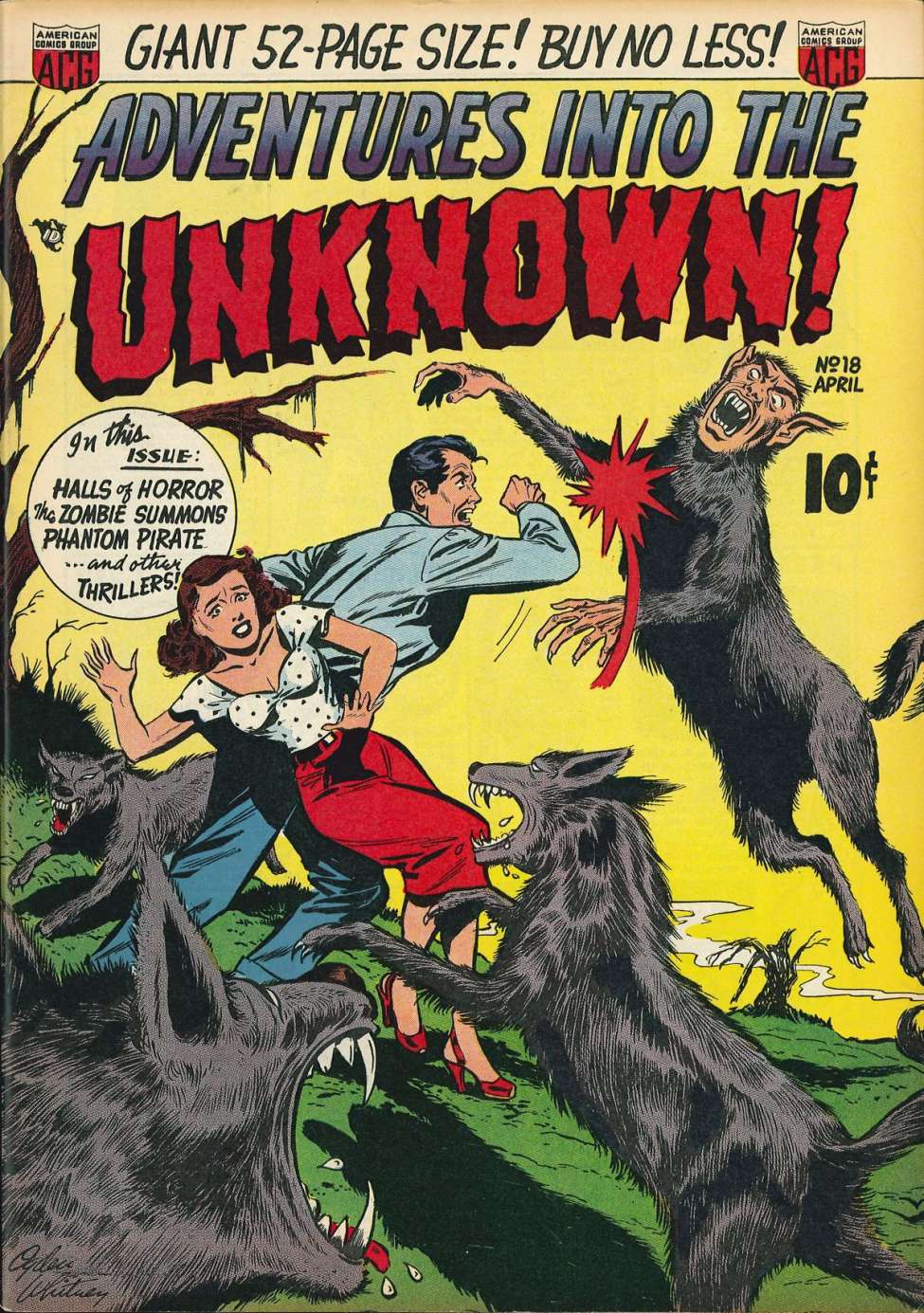 Comic Book Cover For Adventures into the Unknown 18