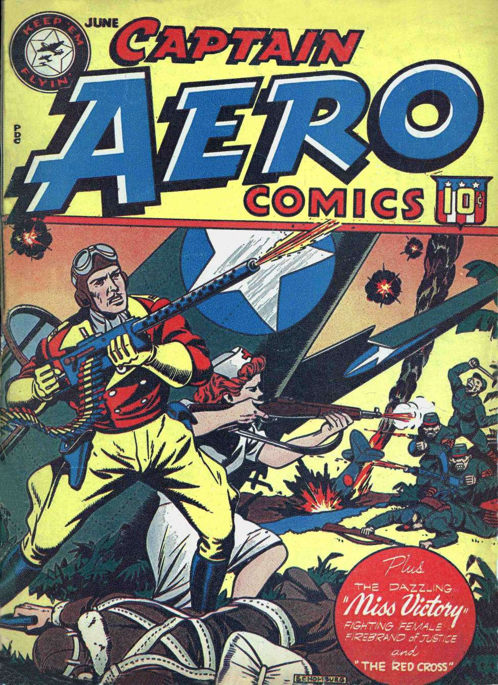 Comic Book Cover For Captain Aero Comics 15