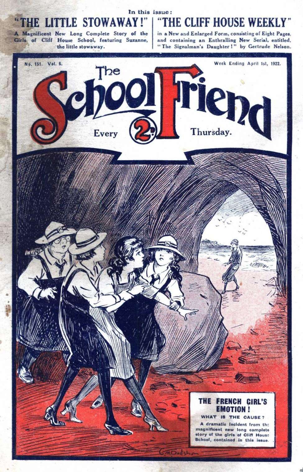 Comic Book Cover For The School Friend 151