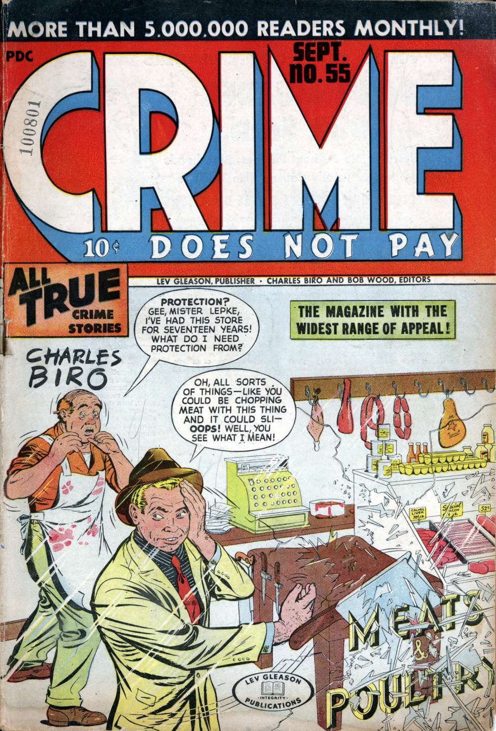 Comic Book Cover For Crime Does Not Pay 55