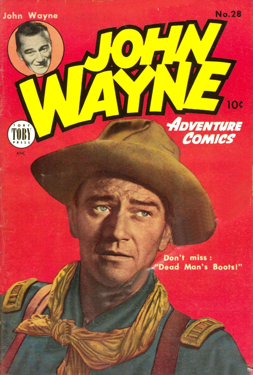 Comic Book Cover For John Wayne Adventure Comics 28