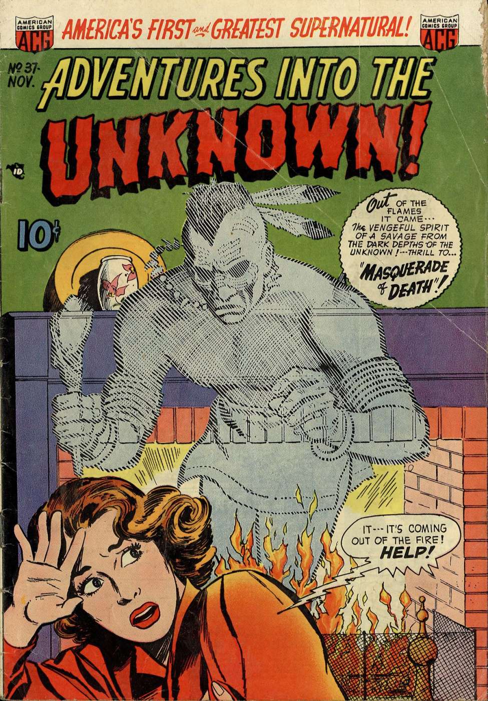 Comic Book Cover For Adventures into the Unknown 37