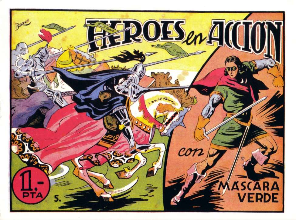 Comic Book Cover For Mascara Verde 5 - Héroes en Acción