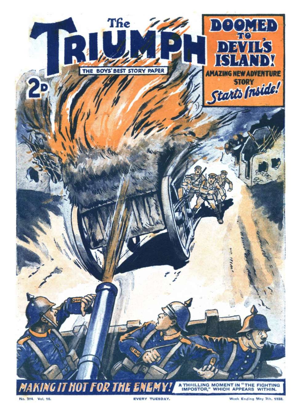 Comic Book Cover For The Triumph 394