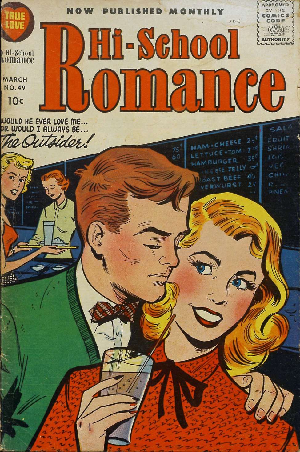 Comic Book Cover For Hi-School Romance 49