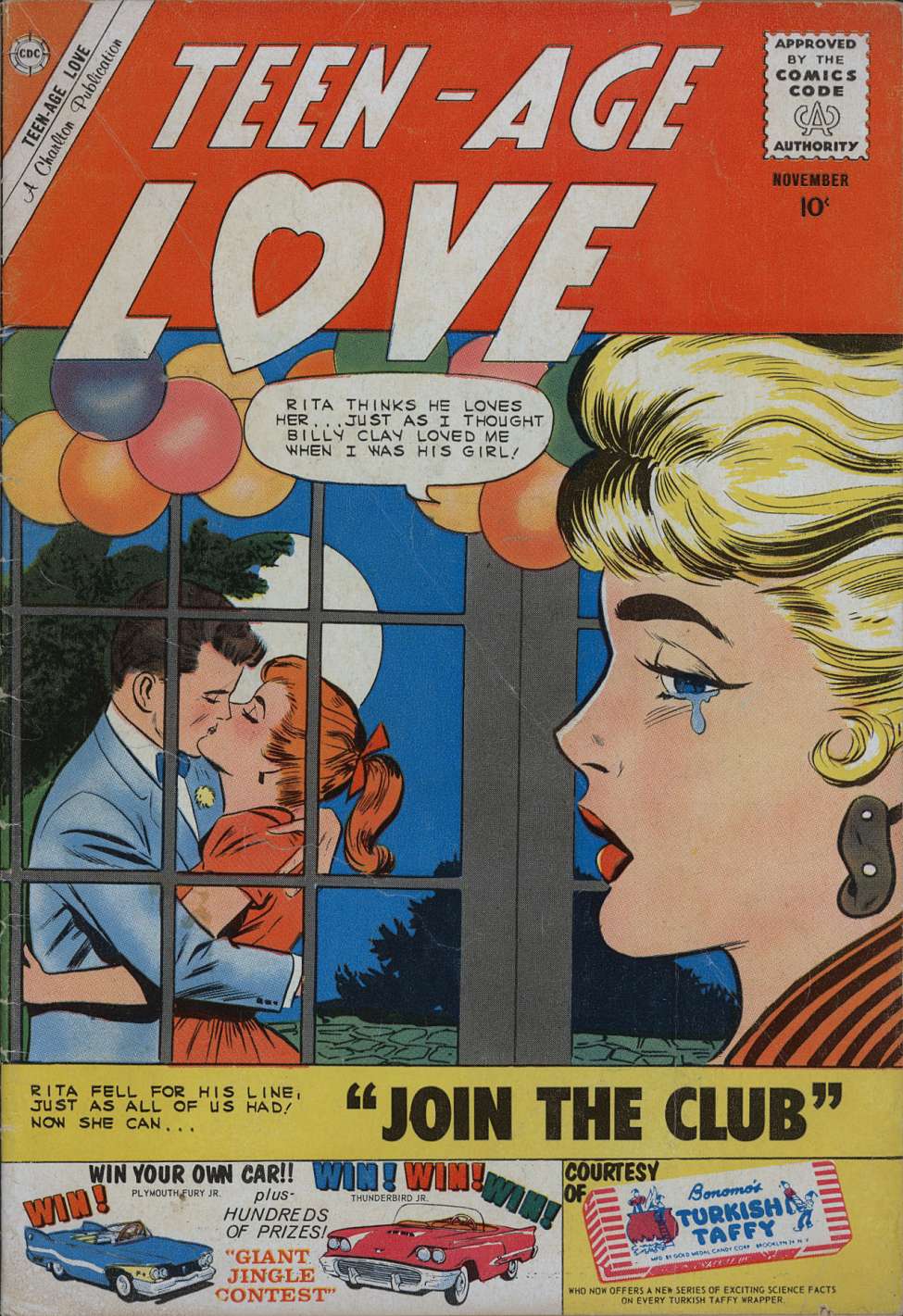 Comic Book Cover For Teen-Age Love 17