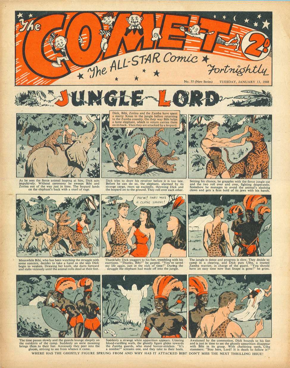 Comic Book Cover For The Comet 35