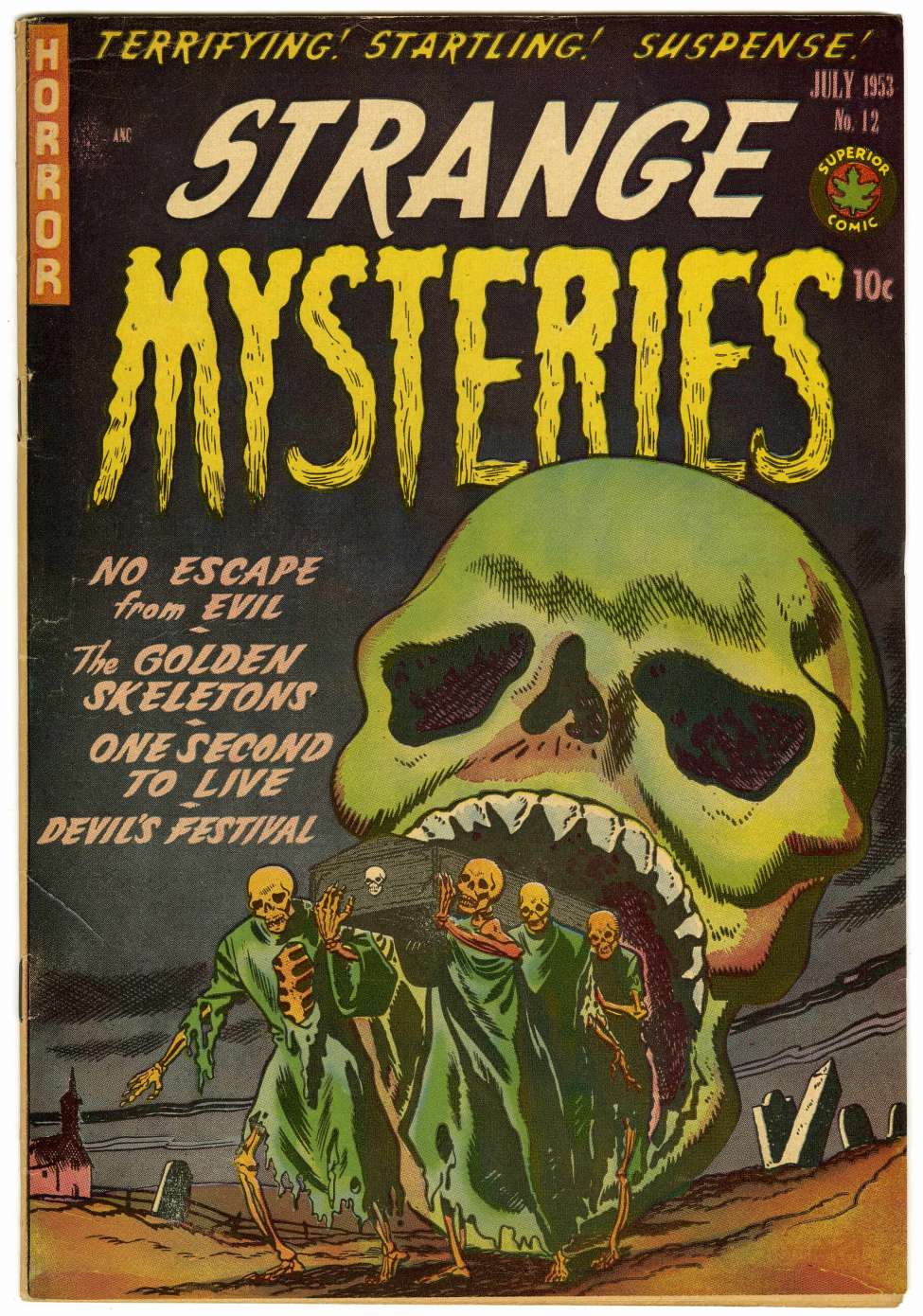 Comic Book Cover For Strange Mysteries 12