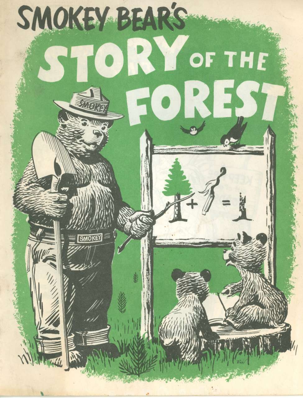 Comic Book Cover For Smokey Bears Story Of The Forest