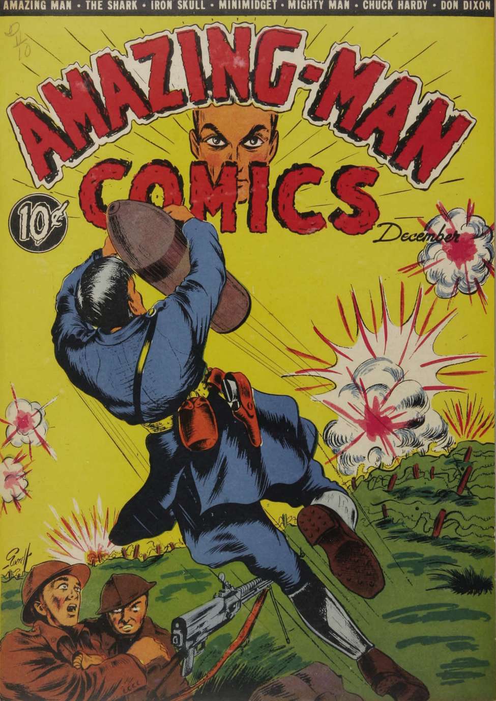 Comic Book Cover For Amazing Man Comics 8 - Version 2