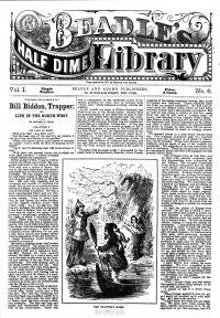Large Thumbnail For Beadle's Half Dime Library 6 - Bill Biddon, Trapper