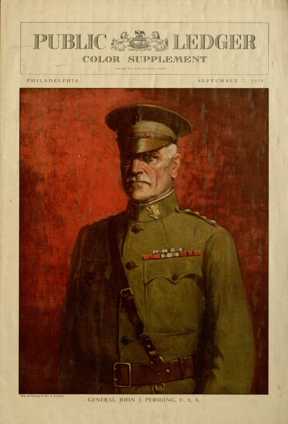 Book Cover For Public Ledger, Color Supplement, Sep 7, 1919