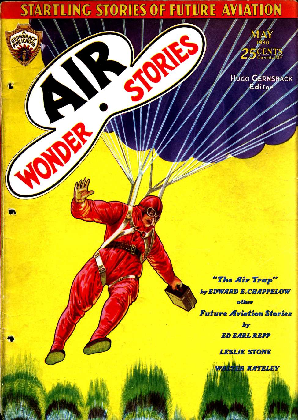 Comic Book Cover For Air Wonder Stories 11 - The Air Trap - Edward E. Chappelow