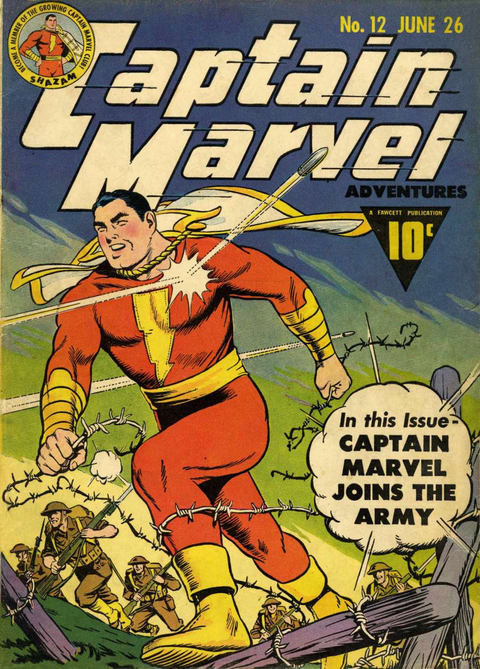 Comic Book Cover For Captain Marvel Adventures 12 (8fiche) - Version 1