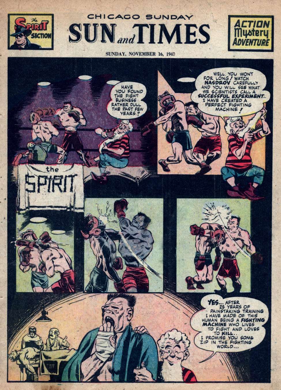 Book Cover For The Spirit 1947-11-16 - Chicago Sun and Times