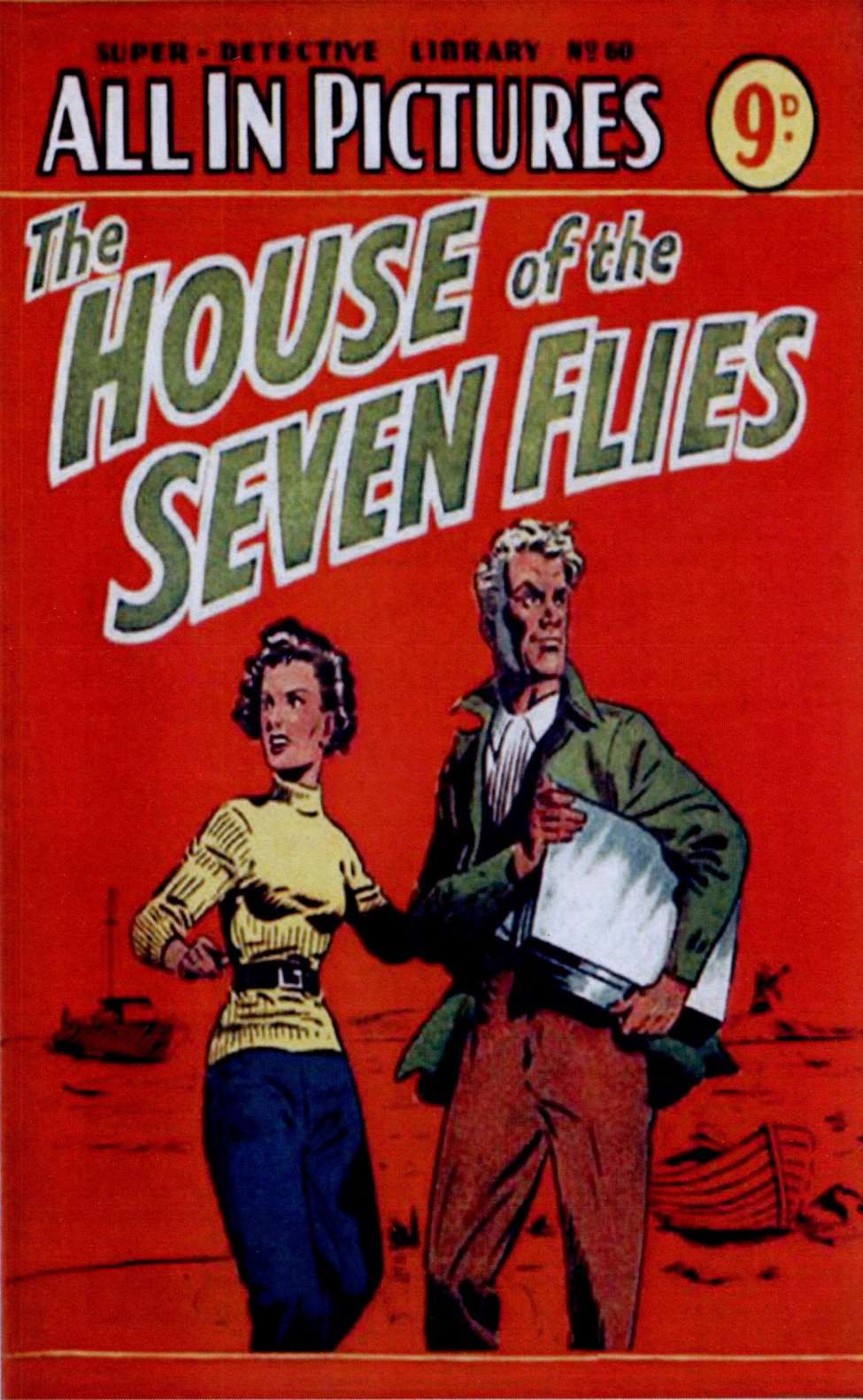 Comic Book Cover For Super Detective Library 60 - The House of the Seven Flies
