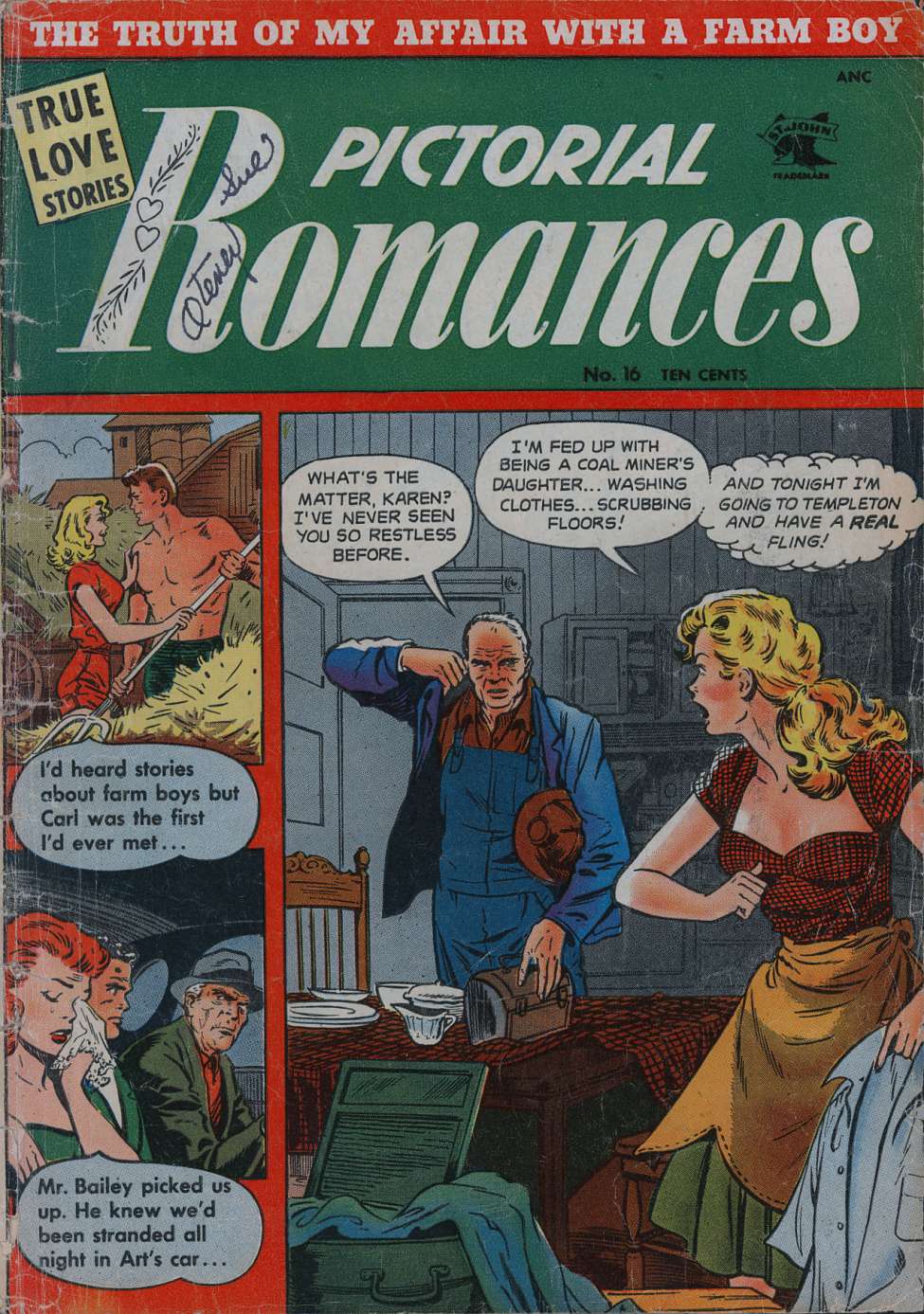 Comic Book Cover For Pictorial Romances 16
