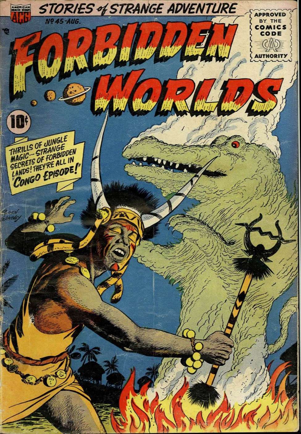 Comic Book Cover For Forbidden Worlds 45