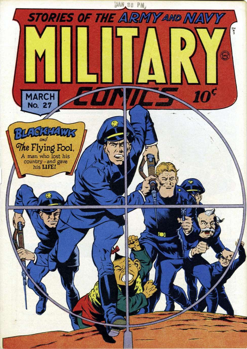 Comic Book Cover For Military Comics 27