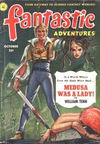 Large Thumbnail For Fantastic Adventures v13 10 - Medusa Was a Lady! - William Tenn