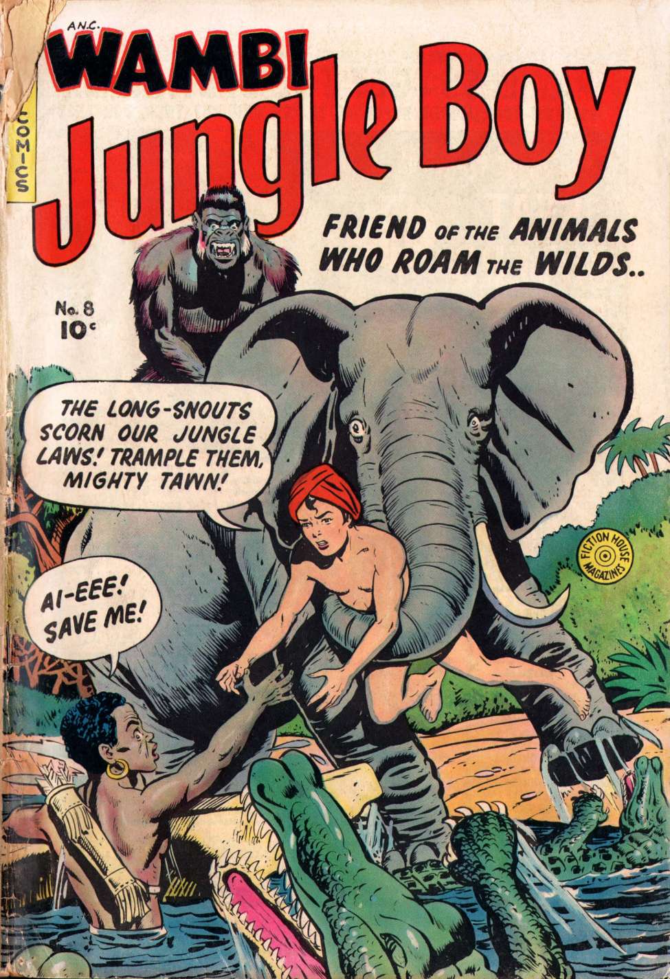 Comic Book Cover For Wambi, Jungle Boy 8