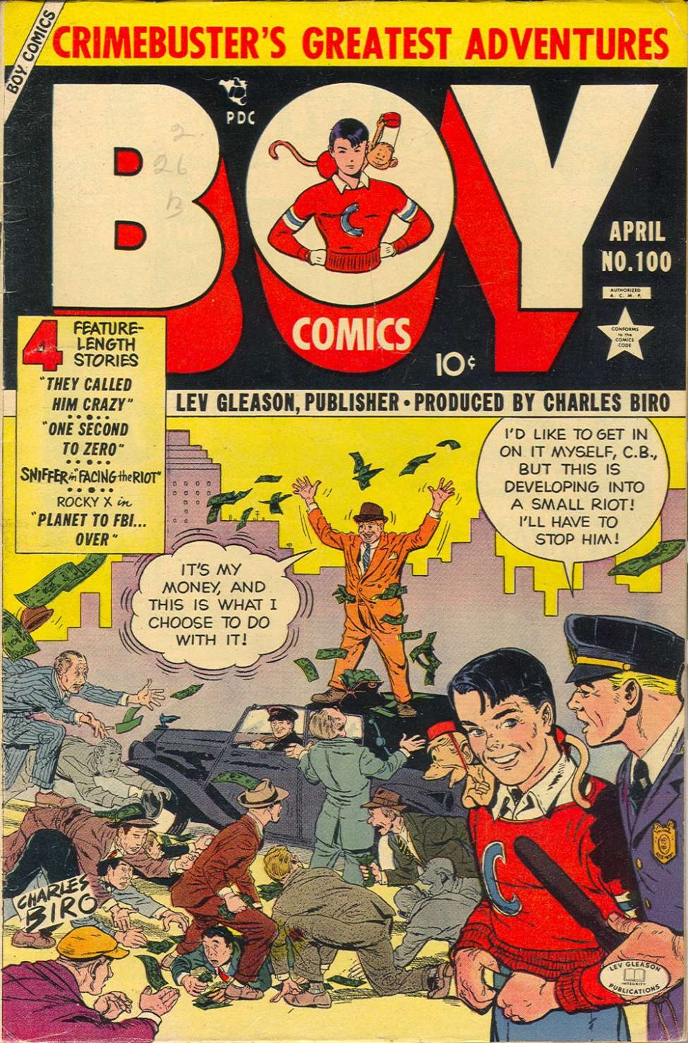 Comic Book Cover For Boy Comics 100
