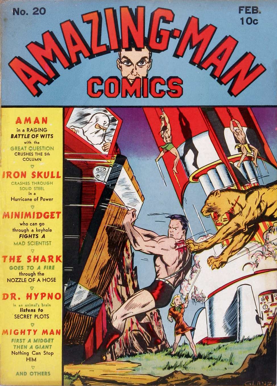 Comic Book Cover For Amazing Man Comics 20