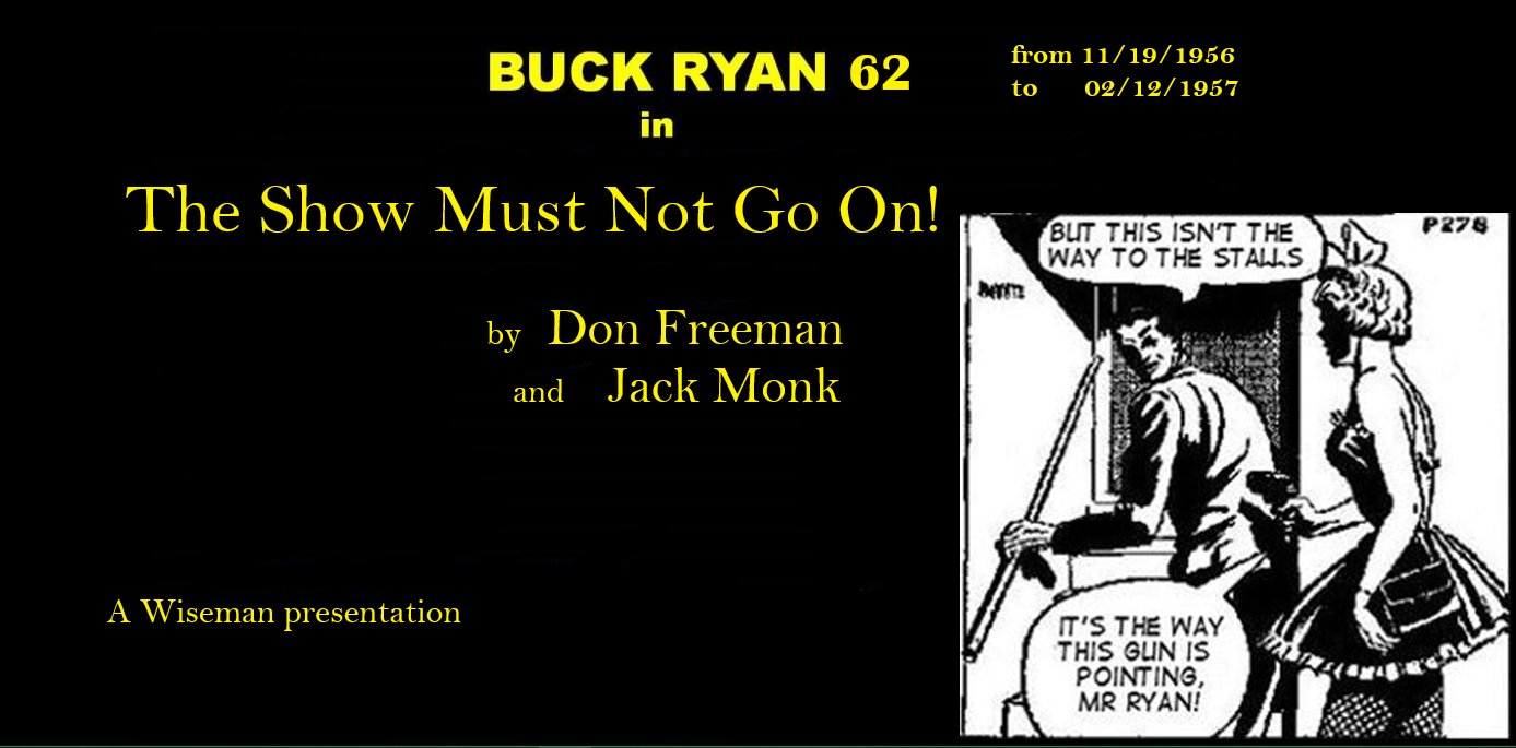 Comic Book Cover For Buck Ryan 62 - The Show Must Not Go On