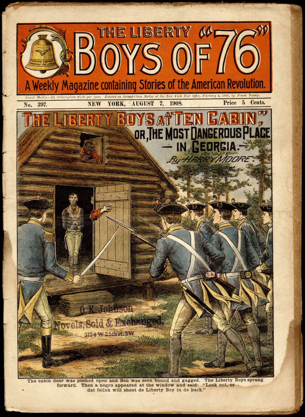 Book Cover For The Liberty Boys of 76 397 - The Liberty Boys at Ten Cabin