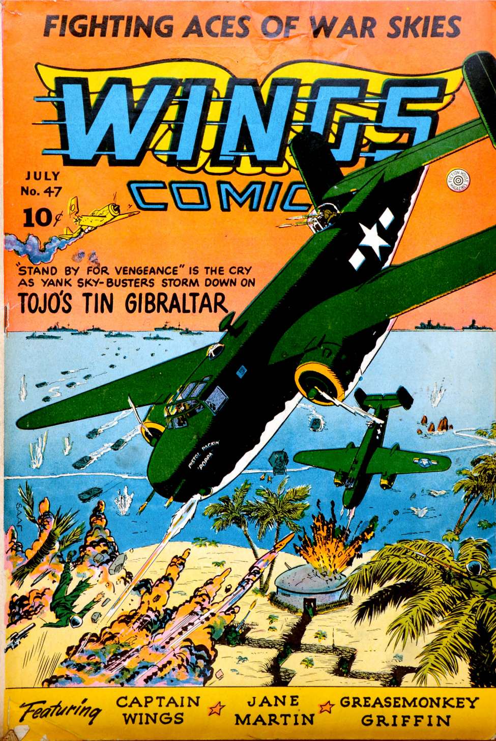Comic Book Cover For Wings Comics 47 - Version 2