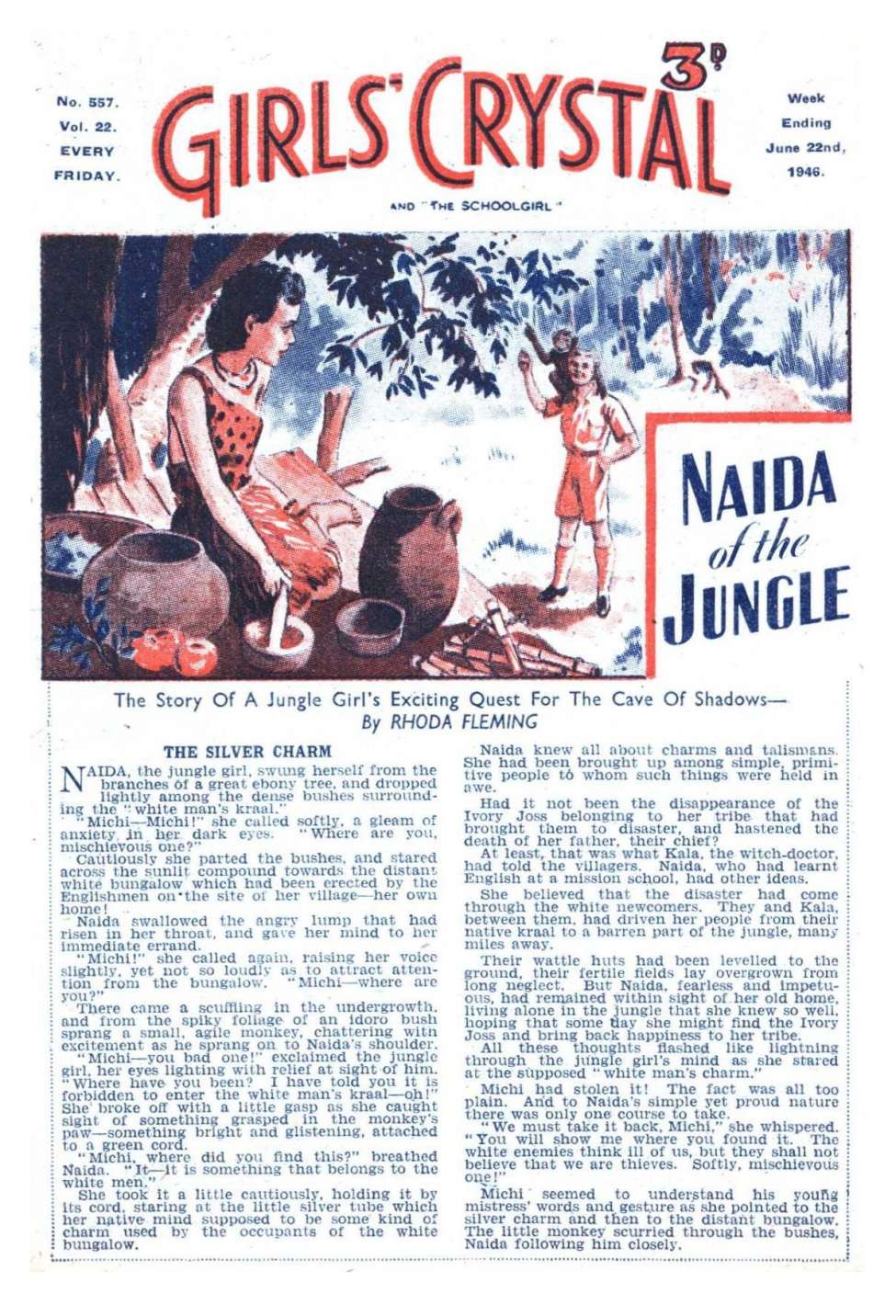 Book Cover For Girls' Crystal 557 - Naida of the Jungle