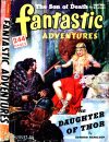 Cover For Fantastic Adventures v4 8 - The Daughter of Thor - Edmond Hamilton
