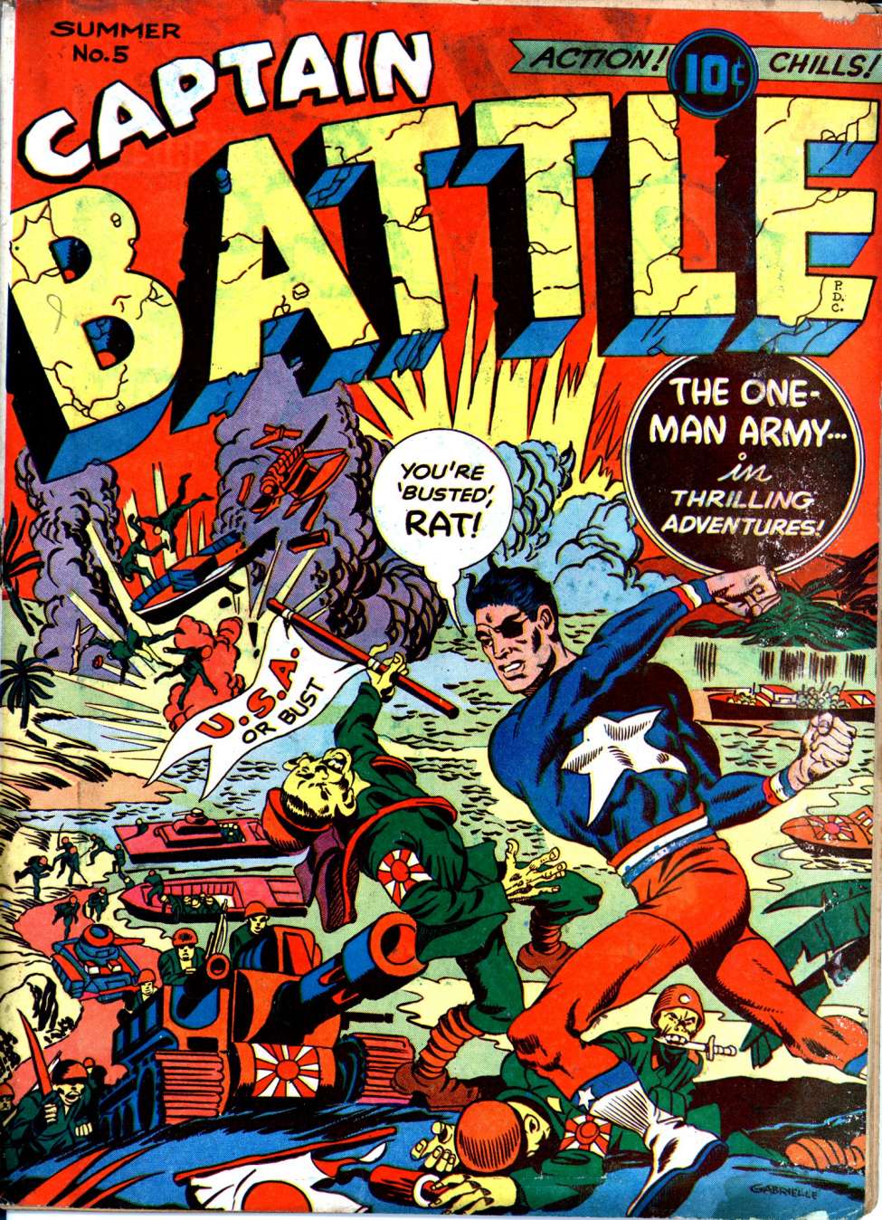 Comic Book Cover For Captain Battle Comics 5