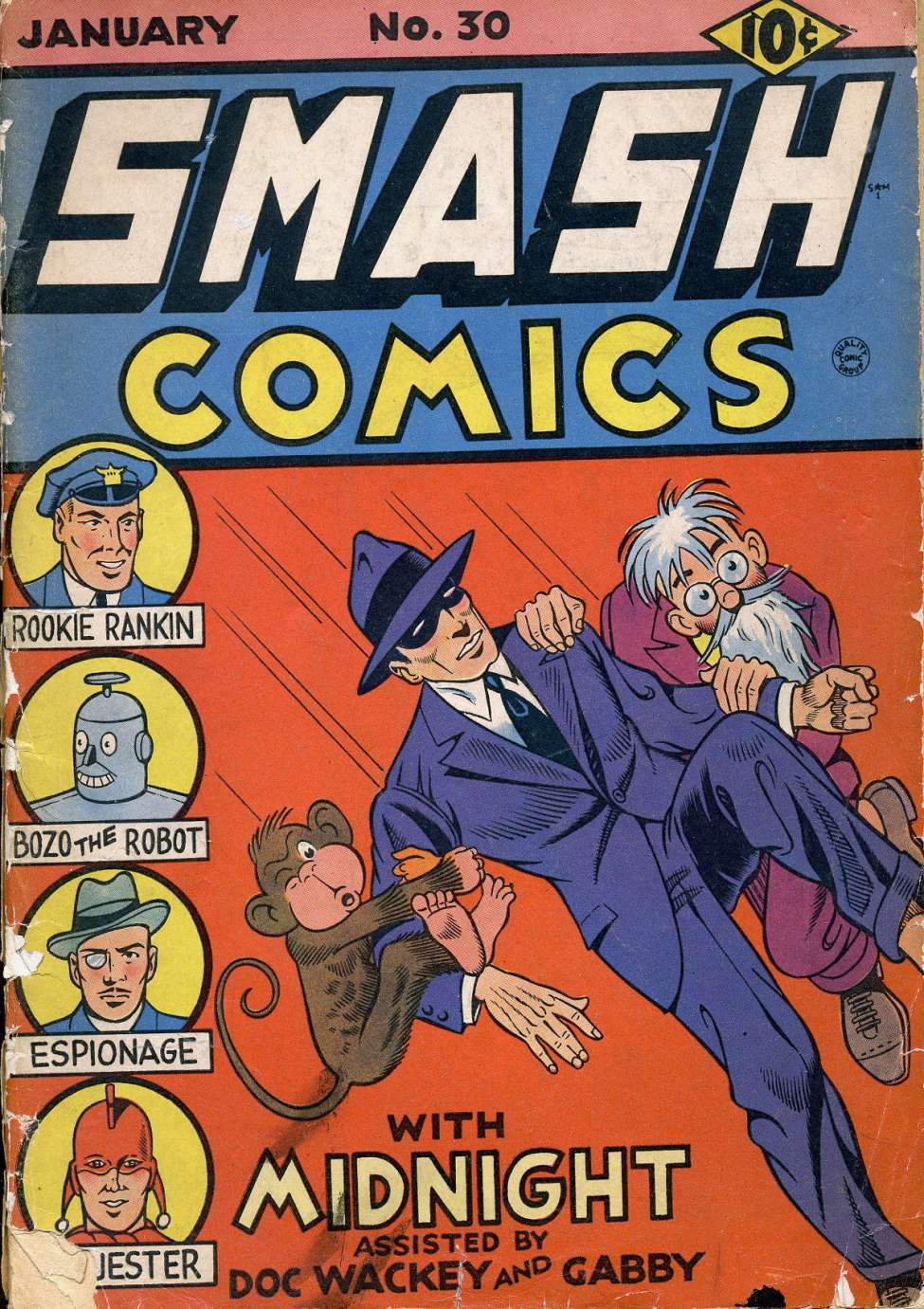 Comic Book Cover For Smash Comics 30