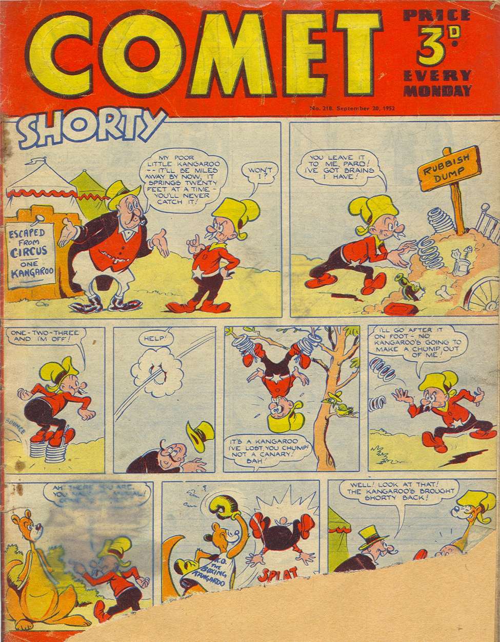 Comic Book Cover For The Comet 218
